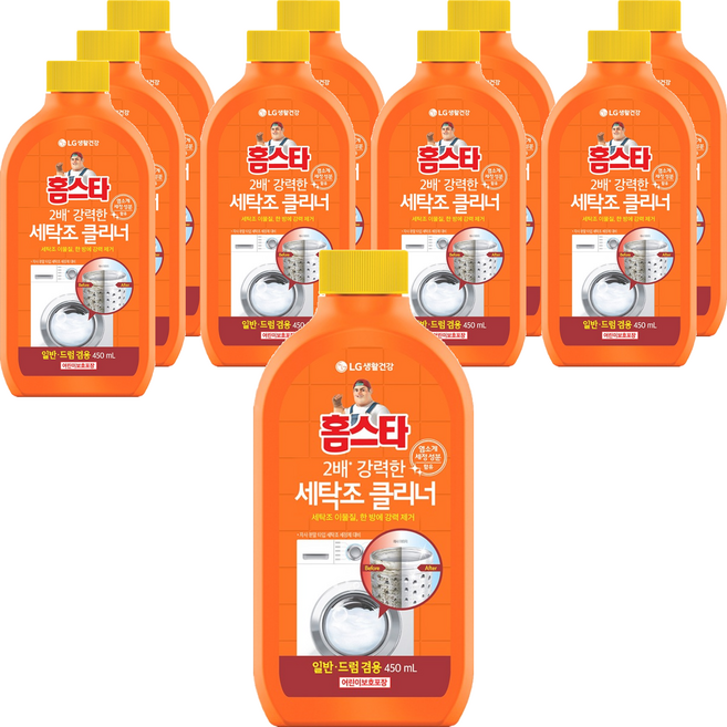 홈스타 퍼펙트 세탁조 클리너, 450ml, 10개