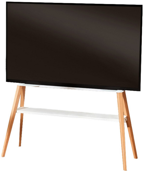 엘디엘마운트 벽면 밀착 이젤형 TV 거치대 49-75 선반 티비 스탠드 화이트, APL-FS64WS, 1개