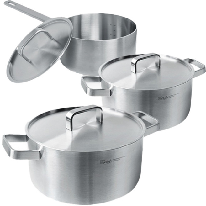 마이셰프 인덕션 클래식 통5중 냄비 세트 3개, 1세트, 편수냄비 16cm + 양수냄비 20cm + 24cm