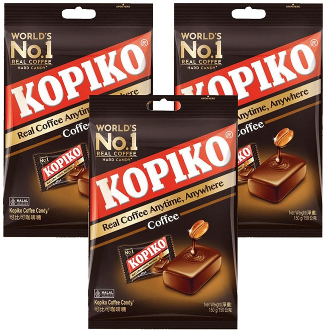 KOPIKO 可比可咖啡糖, 150g, 3袋