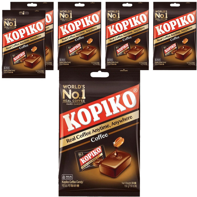 KOPIKO 可比可咖啡糖, 150g, 6袋