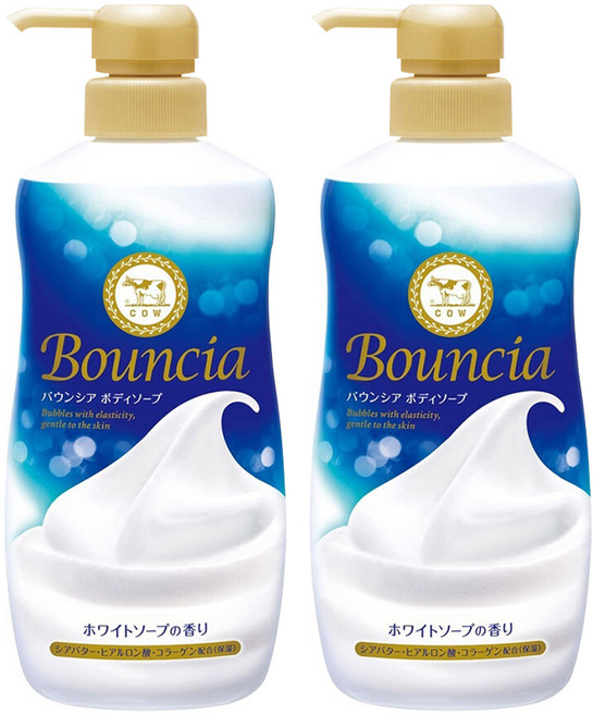 COW STYLE 牛乳石鹼 Bouncia 美肌滋潤沐浴乳 優雅花香, 480ml, 2瓶