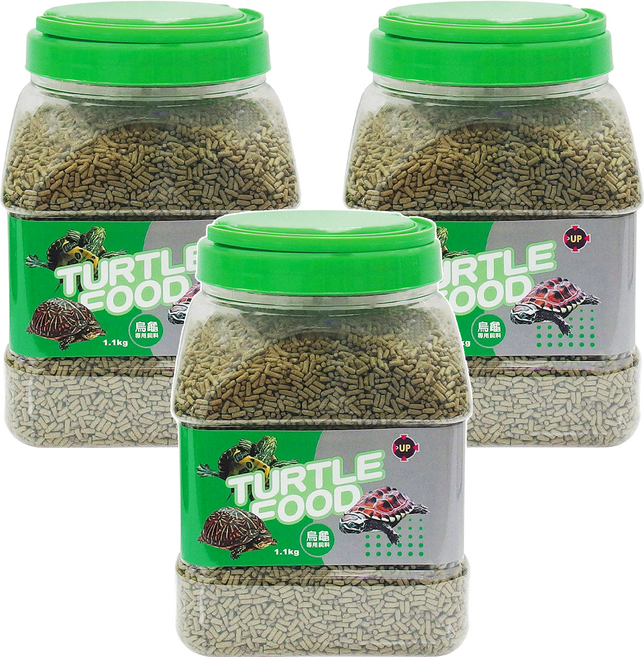 UP AQUA 雅柏 烏龜專用飼料, 1.1kg, 3罐
