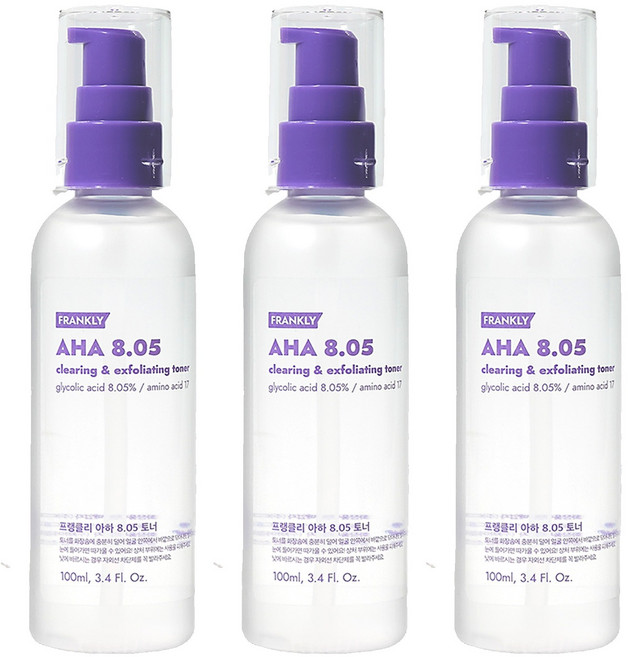 프랭클리 AHA 8.05% 각질 토너, 100ml, 3개