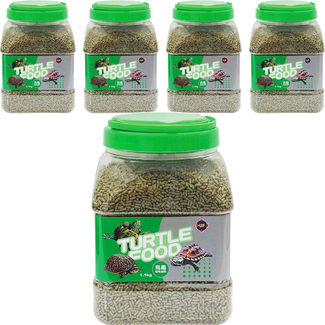 UP AQUA 雅柏 烏龜專用飼料, 1.1kg, 5罐