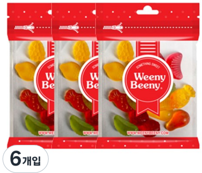 Weeny Beeny 綜合水果軟糖, 50g, 6包