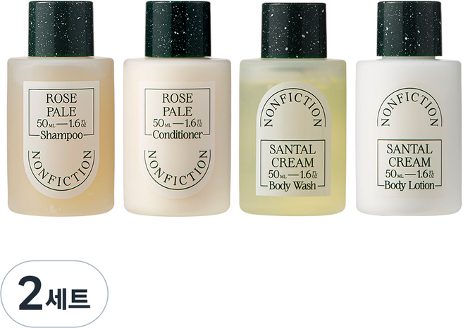 논픽션 바디앤헤어 미니트래블 세트 상탈크림 앤 로즈페일, 2세트