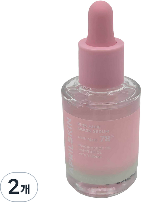 APRILSKIN 粉紅蘆薈黏蛋白精華液, 30ml, 2個