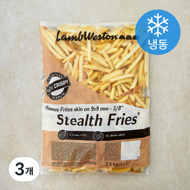 램웨스턴 스텔스 3/8 스킨 온 (냉동), 2.5kg, 3개