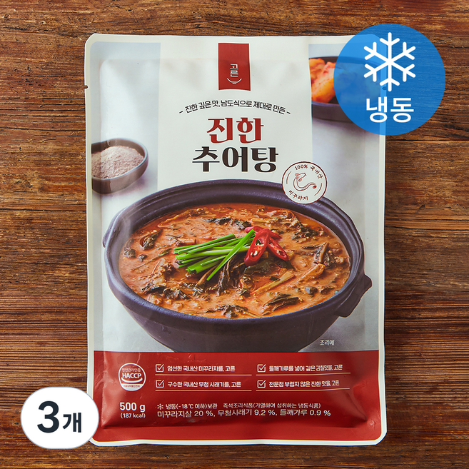 고른 진한 추어탕 (냉동), 500g, 3개