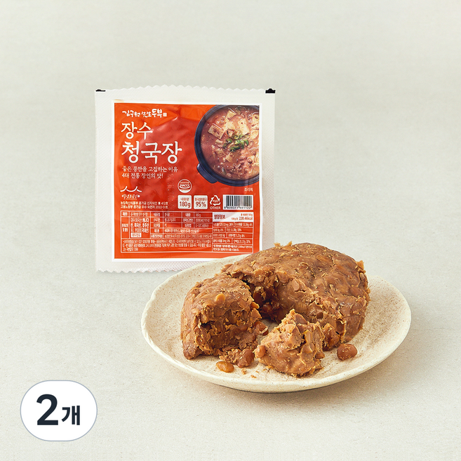 김구원선생 장수 청국장, 180g, 2개