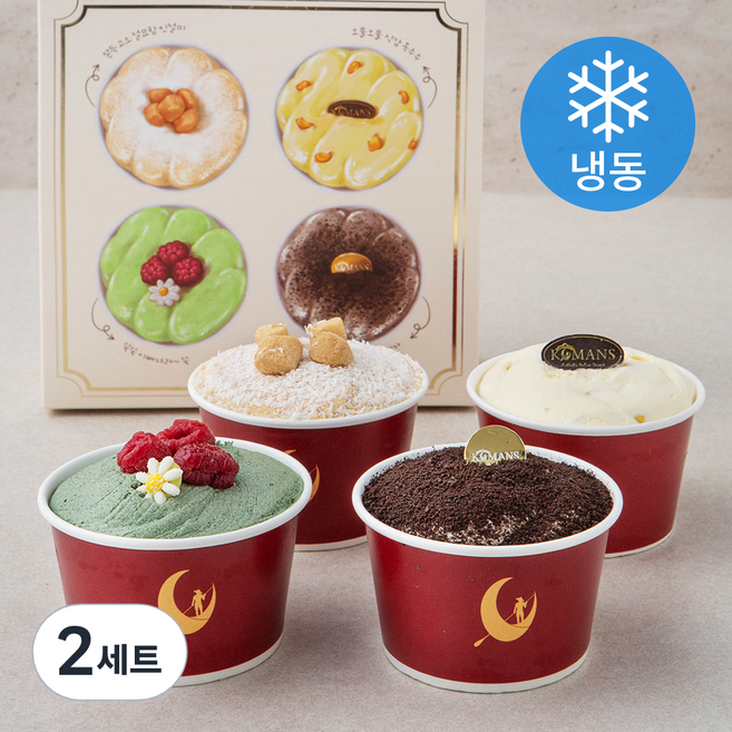 코만스 뉴트로팩 티라미수 컵케이크 세트 (냉동), 120g, 4개입, 2세트