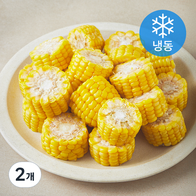 싱싱 절단 옥수수 (냉동), 1kg, 2개, 1개입