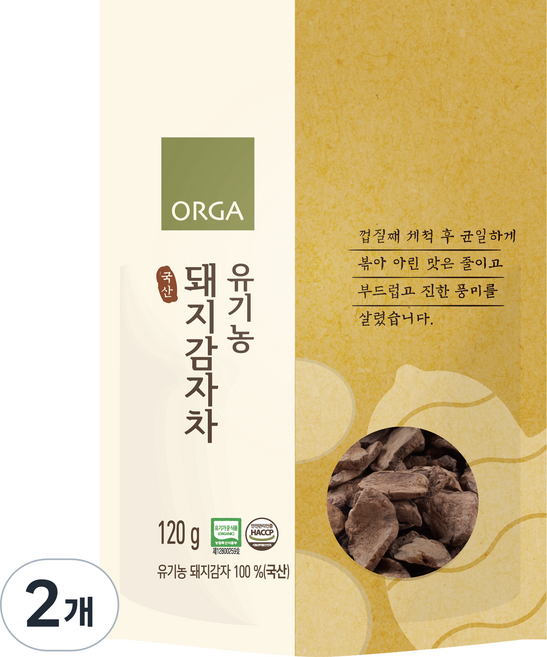 올가홀푸드 유기농 돼지감자차, 120g, 1개입, 2개