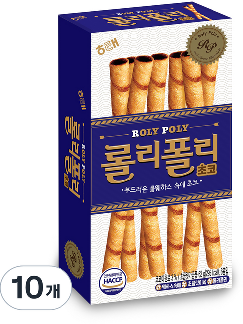 해태제과 롤리폴리 초코, 62g, 10개