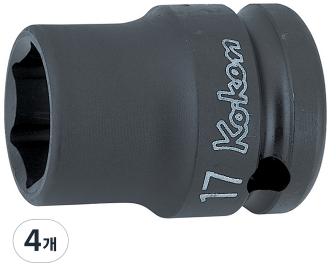 코켄 1/2 소켓 14401M 6각 22mm 임팩용 숏, 4개
