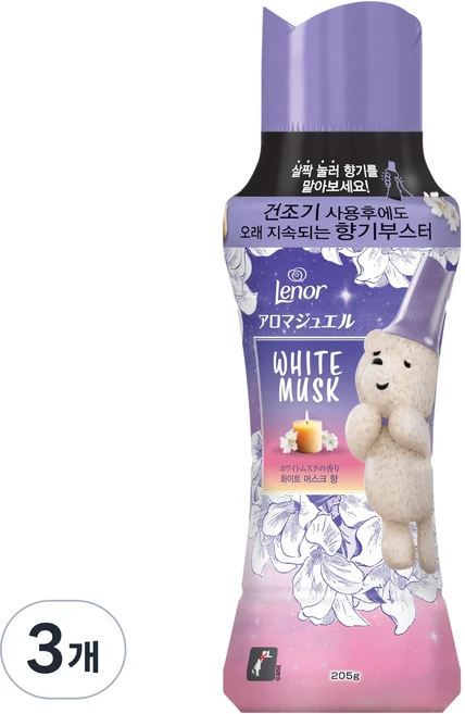 레노아 향기부스터 화이트머스크, 205g, 3개 - 쿠팡