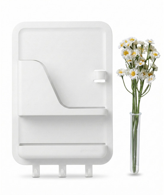 프로메이드 플로티 자석 부착형 수납함 + 조화 + 튜브 세트, 크림화이트, 1세트