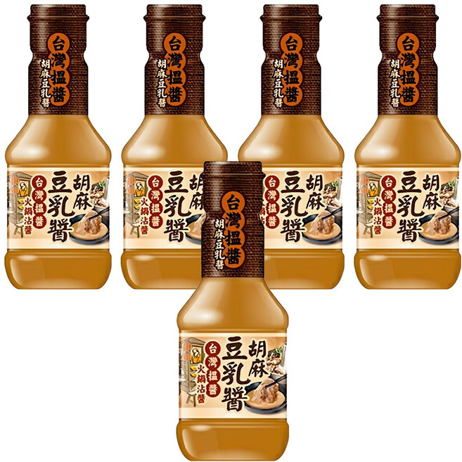 味全 台灣搵醬 胡麻豆乳醬 濃郁香氣 開罐即食 台灣特色沾醬, 200g, 5罐
