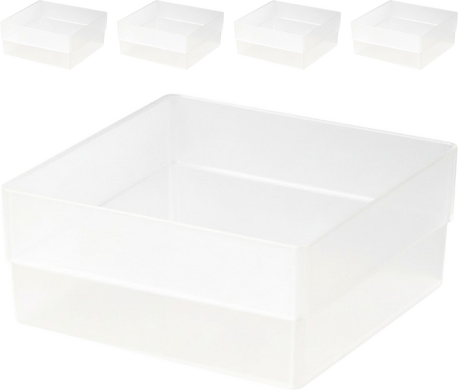 SHUTER 樹德 livinbox 方塊盒, 透明色, 5個