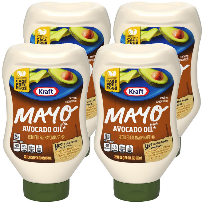 Kraft 卡夫 酪梨油美乃滋, 4個, 650ml