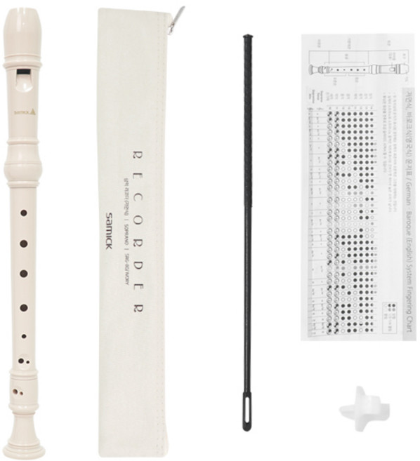 삼익악기 소프라노 리코더 SRG-N80, 아이보리, 1세트