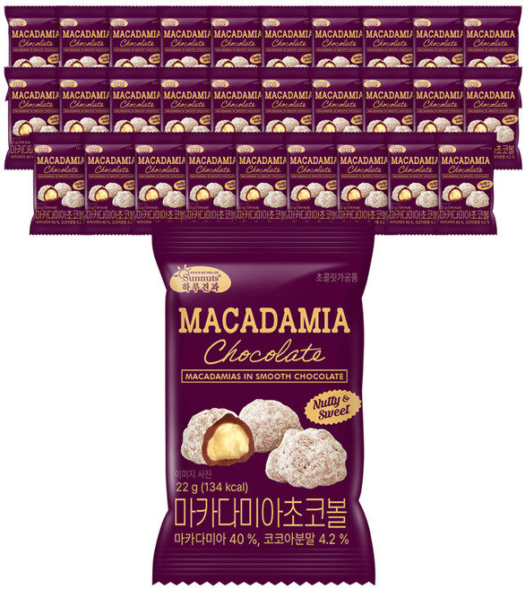 하루견과 마카다미아 초코볼, 22g, 40개
