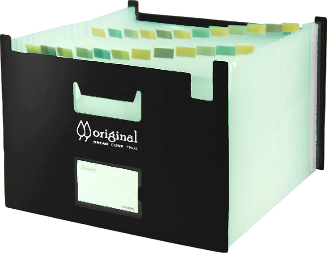 DaTaBanK 三田文具 24層站立式風琴夾 OT-A424 A4, 黑色, 1本