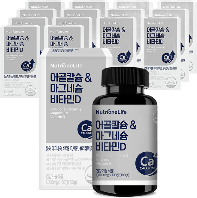 Nutrione 魚骨鈣&鎂 維生素D, 100錠, 15個