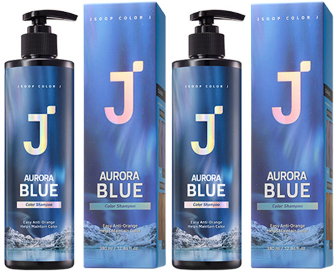 제이숲 컬러제이 오로라 보색 샴푸 블루, 380ml, 2개