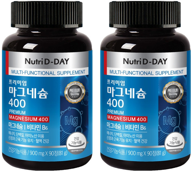 뉴트리디데이 프리미엄 마그네슘 400, 90정, 2개