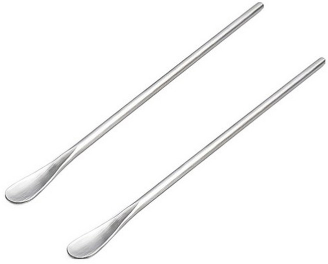 칼딘 슬림 바스푼 홈텐딩 롱 스터링 스틱 26cm, 2개, 실버