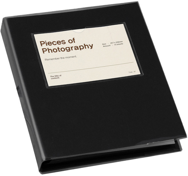 T'obi.m 活頁夾式鮮豔相簿, 黑色, 25片