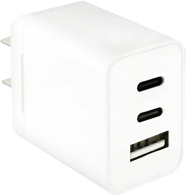 Dr.AV 聖岡科技 POWER BULL 17W 3-Port USB-C & USB-A 充電器 3.4A Fast Charging 智能分流 白色 PB-334AC