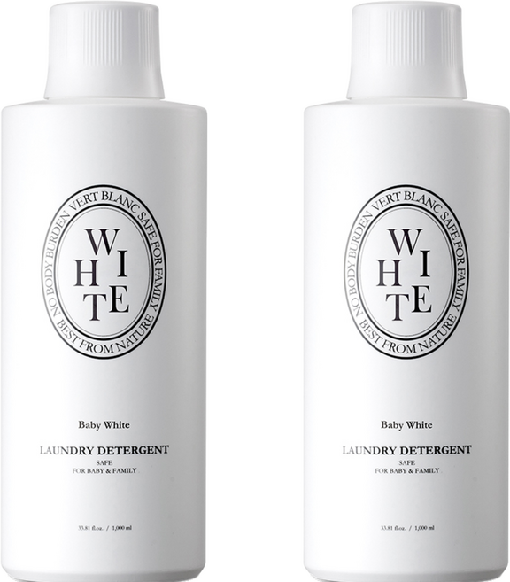 베르블랑 유아용 세탁 세제 화이트향, 1L, 2개
