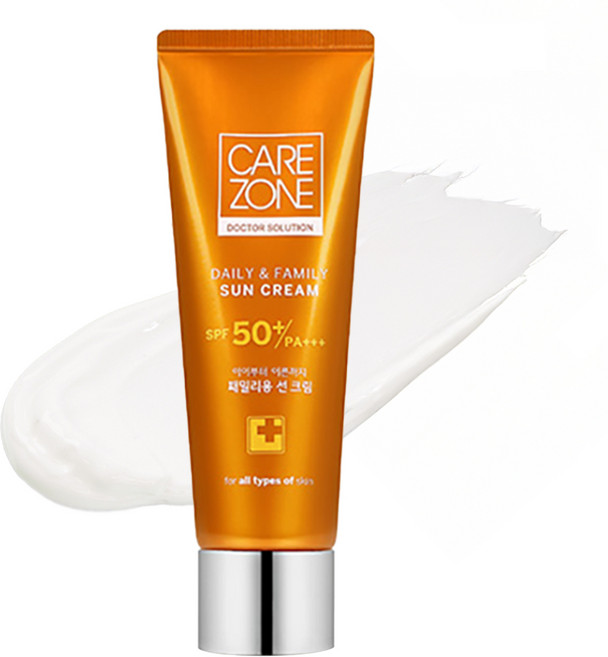 케어존 데일리 앤 패밀리 선 케어 크림 SPF50+ PA+++, 80ml, 1개