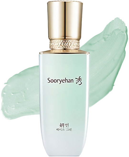 수려한 연 메이크업 베이스 35ml, 그린, 1개