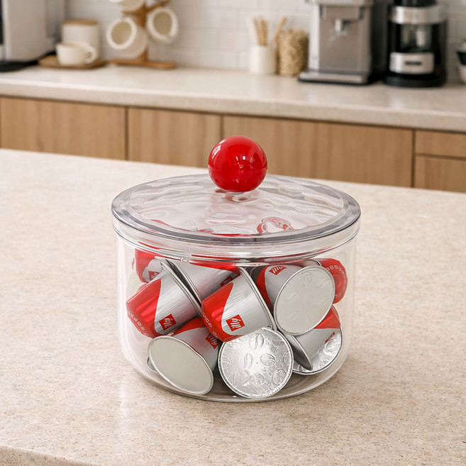 주앤지 다용도 원통형 소품 악세사리 보관함 900ml, 컬러볼, 1개