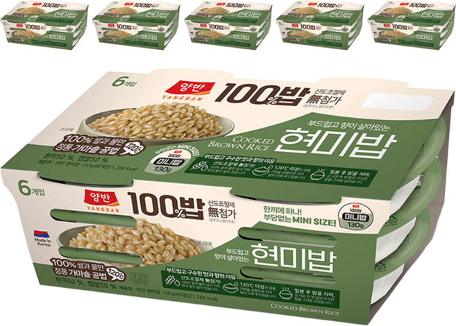 양반 동원 양반 100밥 현미밥, 36개, 130g