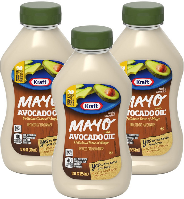 크래프트 아보카도 오일 마요네즈, 3개, 354ml