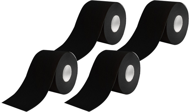 Flowers 花芊 Kinesiology tape 肌肉運動膠帶 黑色, 1入, 4捲