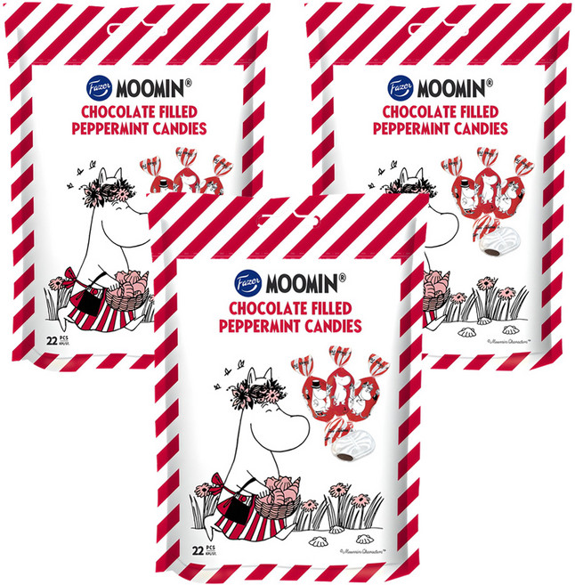 파제르 무민 페퍼민트 캔디, 120g, 3개