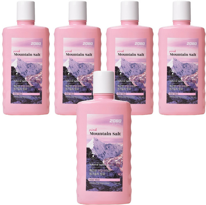 2080 퓨어 핑크솔트 가글, 750ml, 5개