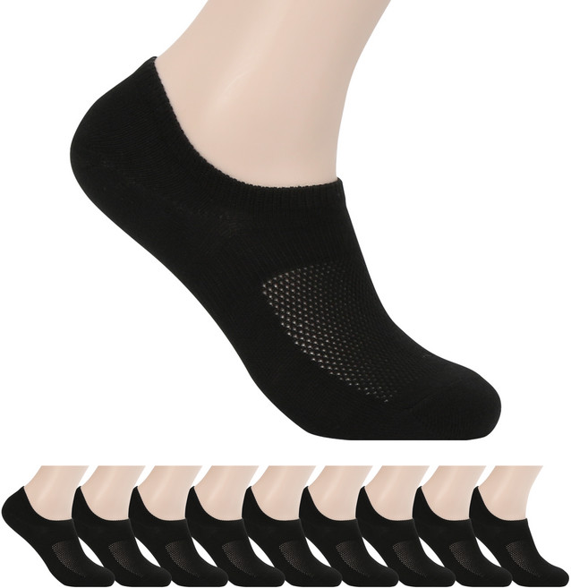 삭피엔스 남성용 인체공학 발목 양말 무지 발등 메쉬 10켤레