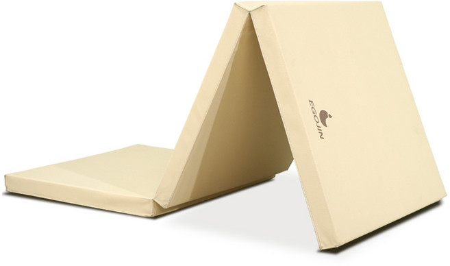 이고진 3단 접이식 요핏 운동매트, 베이지, 1개