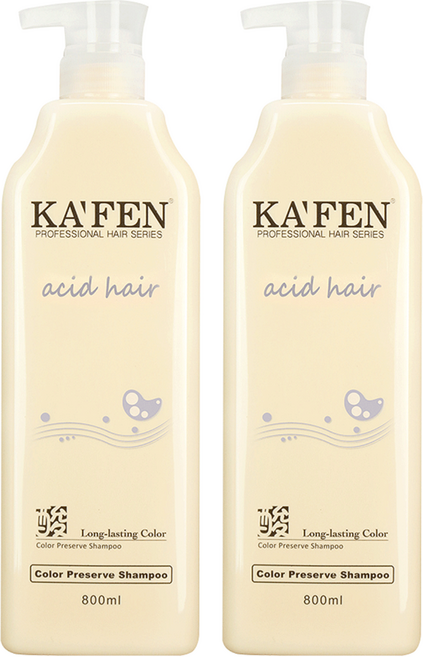 KA'FEN 卡氛 亞希朵酸性蛋白護色洗髮精, 800ml, 2瓶