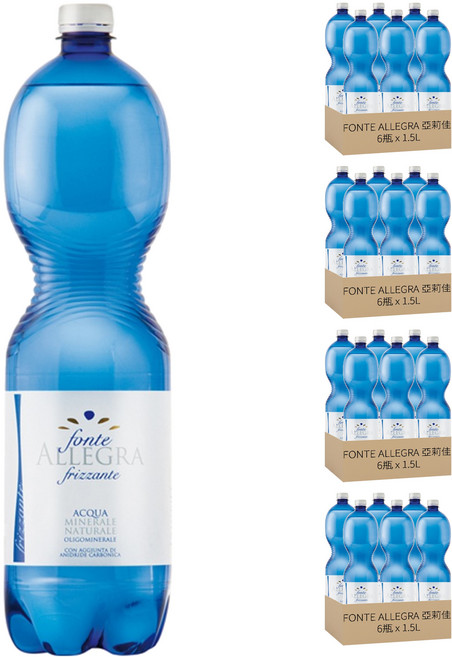 FONTE ALLEGRA 亞莉佳 氣泡礦泉水, 1.5L, 24瓶