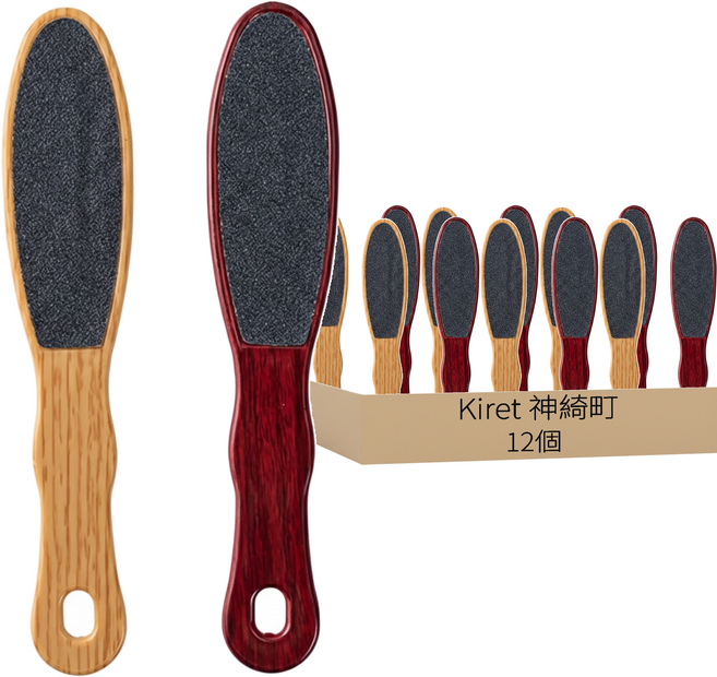 Little Pink Rabbit 粉彩小兔 木紋磨腳器 CR802 大, 12入, 1組