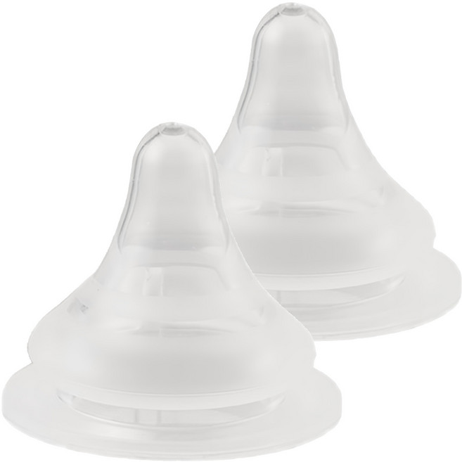 MOTHER-K 寬口防脹氣奶嘴 L 2入, 4~8個月, 1組