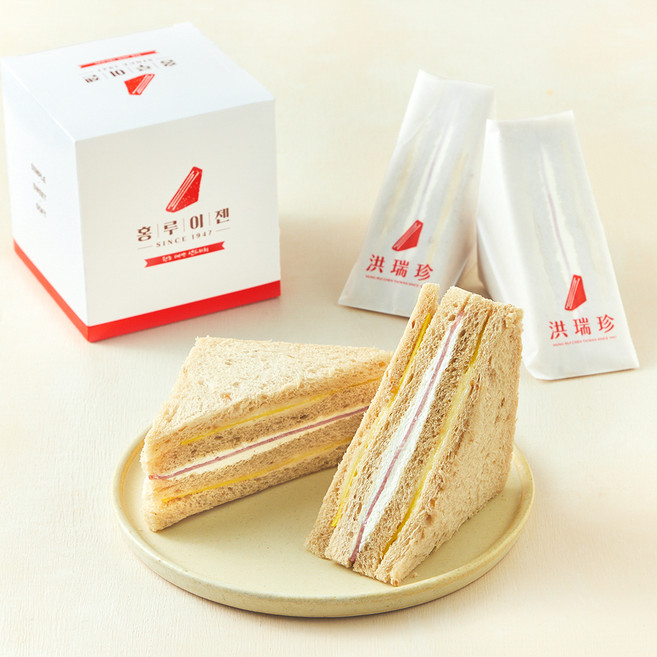 홍루이젠 호밀빵 햄 샌드위치, 68g, 4개